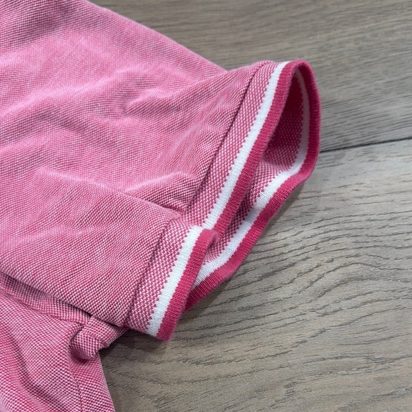 Chaps Men's birdseye pique Pink Polo Short Sleeve Shirt - Picture 4 of 10